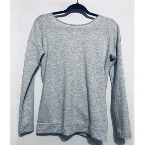 Banana Republic Womens Small Heather Gray Reversible Front to Back Top Boho